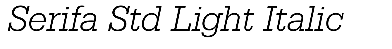 Serifa Std Light Italic